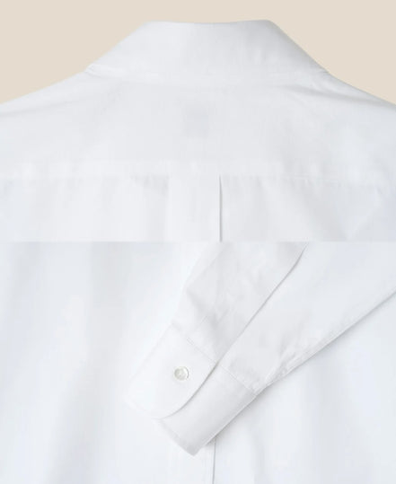 Ametora 白色赤耳 Poplin 直領襯衫
