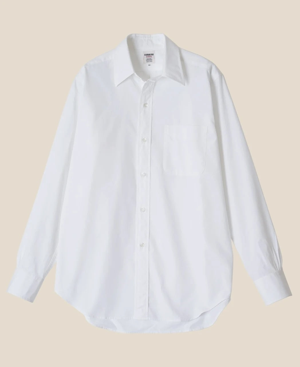 Ametora 白色赤耳 Poplin 直領襯衫