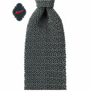 Tie German Collection Knit Ascot Steel Grey ASKS017AAS / ASPS017AMS