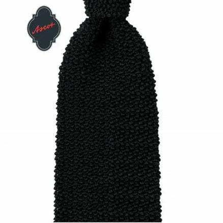 Tie German Collection Knit Ascot Black ASNS019AMS/ASOS019AMS/ASKS019AAS/ASPS019AMS
