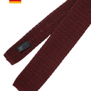 Tie German Collection Knit Ascot Burgundy ASQS013AS