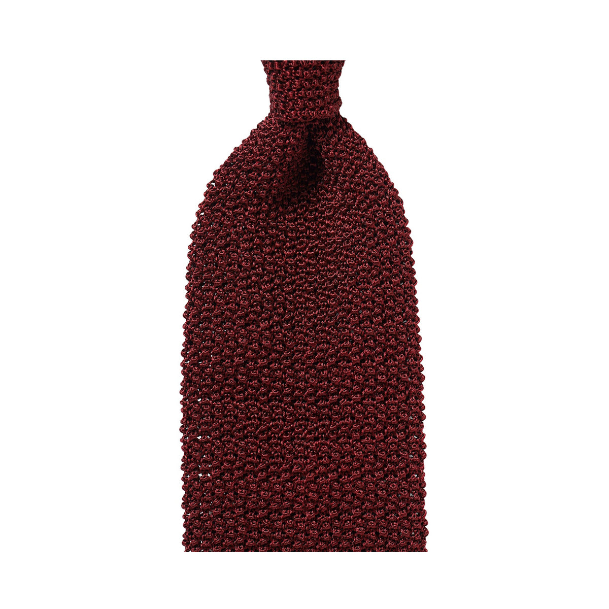 Tie German Collection Knit Ascot Burgundy ASQS013AS