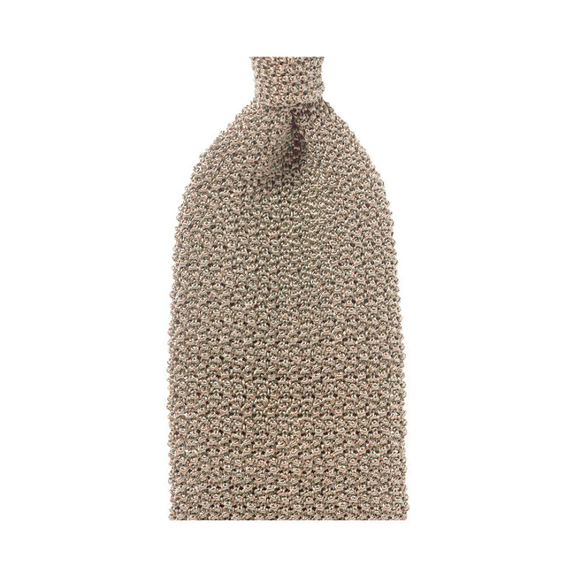 Tie German Collection Knit Ascot Beige ASQS018AS