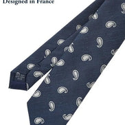 Tie BREUER X Kamakura Shirts Navy Tear Drop BROS132AAP