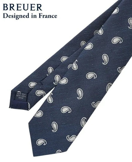 Tie BREUER X Kamakura Shirts Navy Tear Drop BROS132AAP