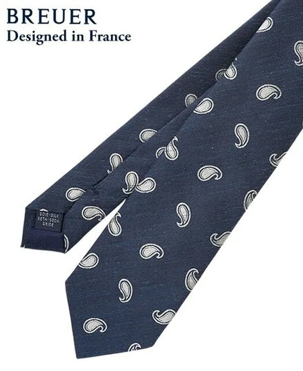 Tie BREUER X Kamakura Shirts Navy Tear Drop BROS132AAP