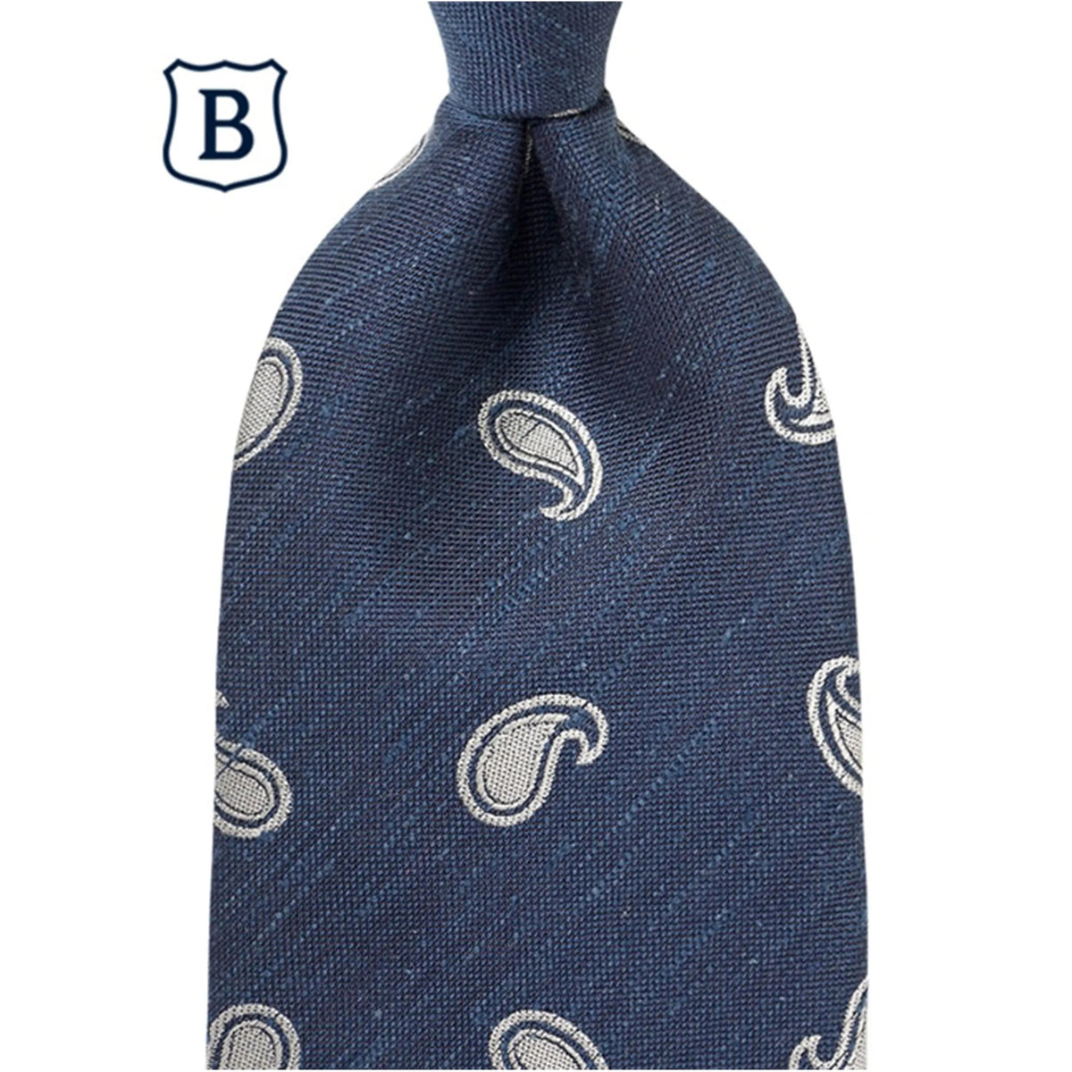 Tie BREUER X Kamakura Shirts Navy Tear Drop BROS132AAP