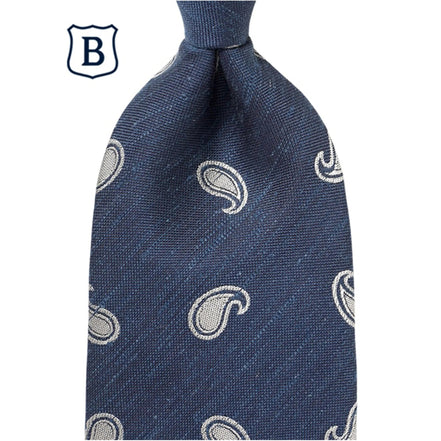 Tie BREUER X Kamakura Shirts Navy Tear Drop BROS132AAP