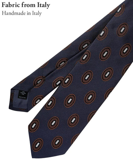 Brown/Small pattern/Silk Vintage Line Tie FBNA071CAK