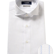 Tokyo Slim Fit - 溫莎領 Panama Mesh 免燙條紋襯衫｜藍色