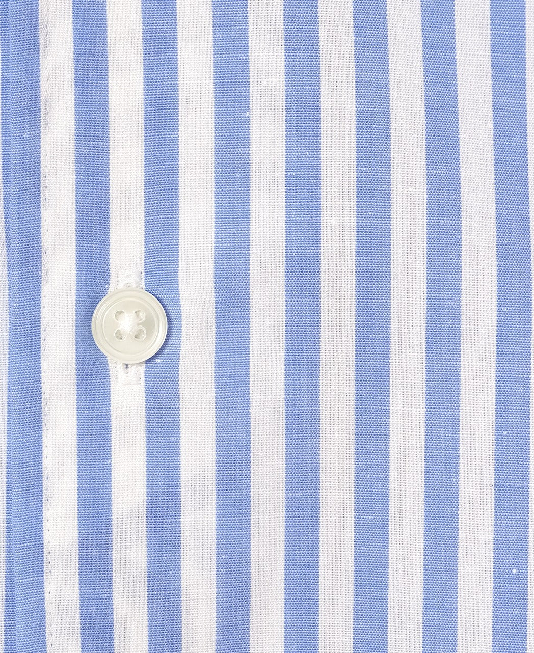 棉麻一片領義式襯衫襯衫 Blue Stripe