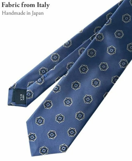Tie English Archive Collection Blue Geometric Pattern GMMS072AAK