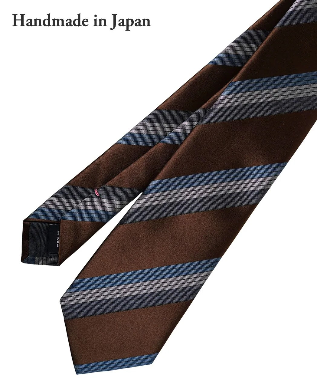 Tie English Archive Collection Brown/Blue/Grey Stripes GMQA034AR