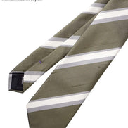 Tie English Archives Green Stripe GMQS035AAR