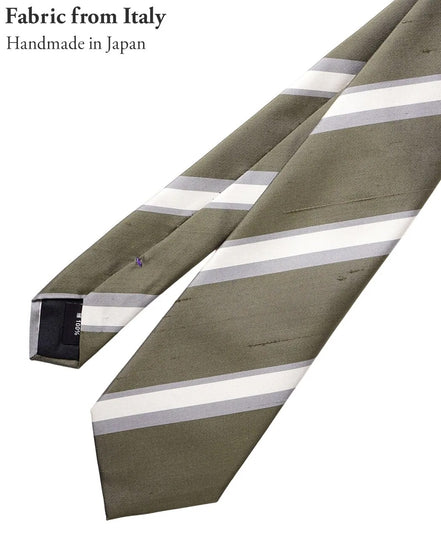 Tie English Archives Green Stripe GMQS035AAR