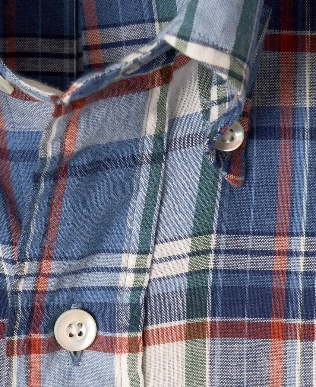 Vintage Ivy 有機印度棉 Madras 格紋鈕扣領襯衫｜多色格紋｜GQ101023