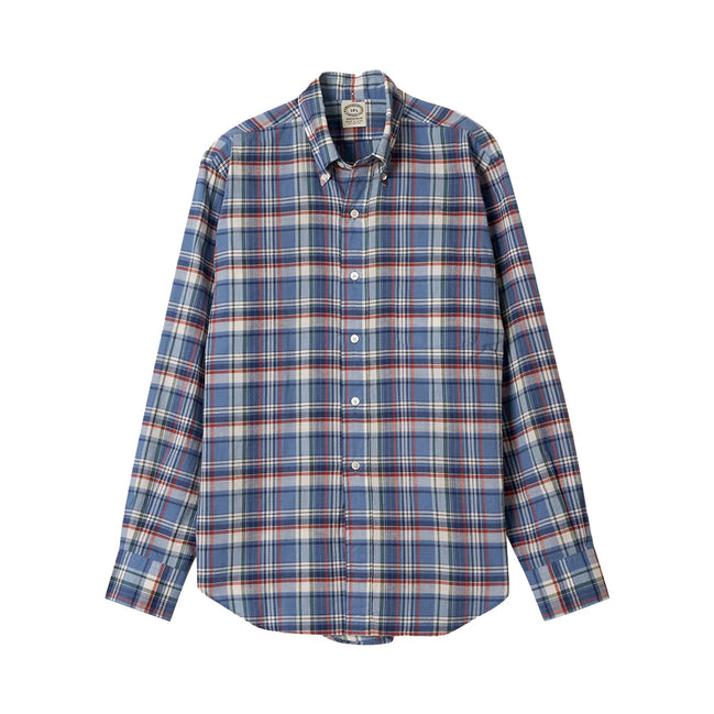 Vintage Ivy 有機印度棉 Madras 格紋鈕扣領襯衫｜多色格紋｜GQ101023