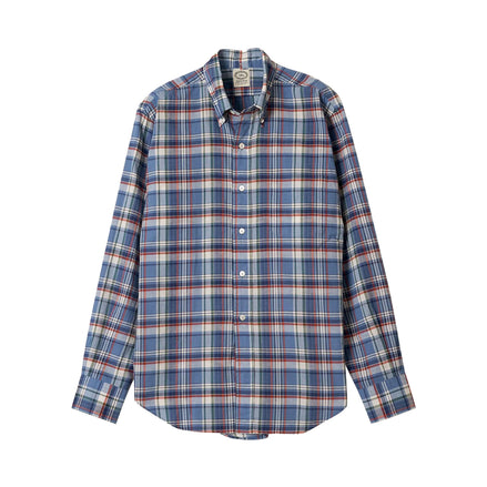 Vintage Ivy 有機印度棉 Madras 格紋鈕扣領襯衫｜多色格紋｜GQ101023