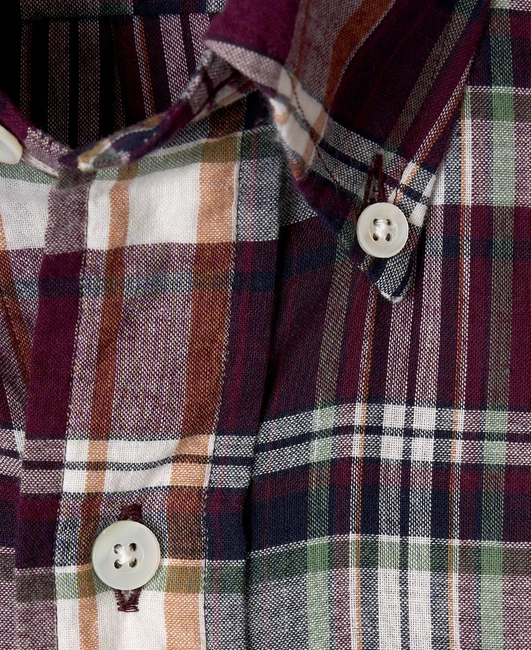 Vintage Ivy 有機印度棉 Madras 格紋鈕扣領襯衫｜多色格紋｜GQ101065
