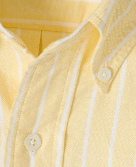Vintage Ivy 黃色 Blazer Stripe Oxford 鈕扣領襯衫