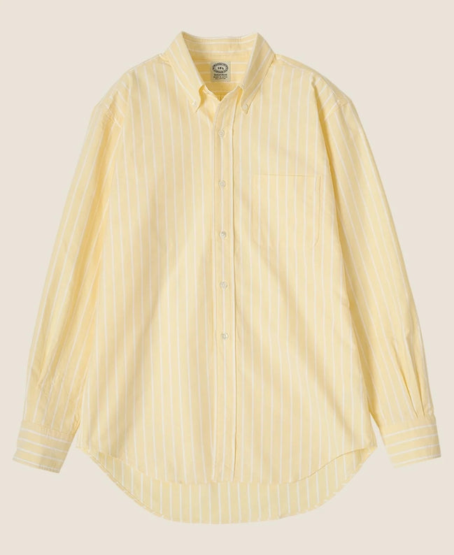 Vintage Ivy 黃色 Blazer Stripe Oxford 鈕扣領襯衫