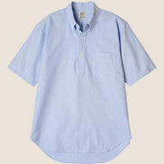 Vintage Ivy 藍色 Oxford 套頭鈕扣領襯衫