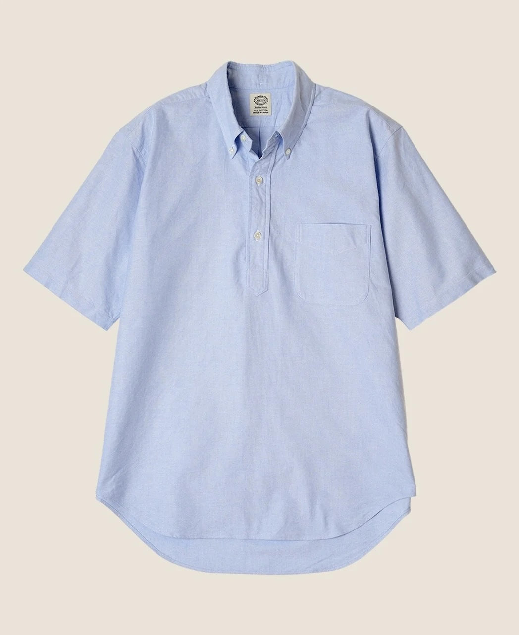 Vintage Ivy 藍色 Oxford 套頭鈕扣領襯衫