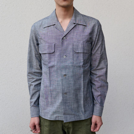 Kamakura Classics 復古靛藍 Chambray 開領襯衫