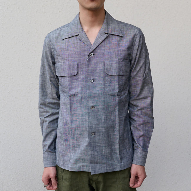 Kamakura Classics 復古靛藍 Chambray 開領襯衫