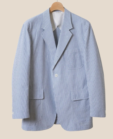 泡泡紗條紋無結構 Ivy Jacket