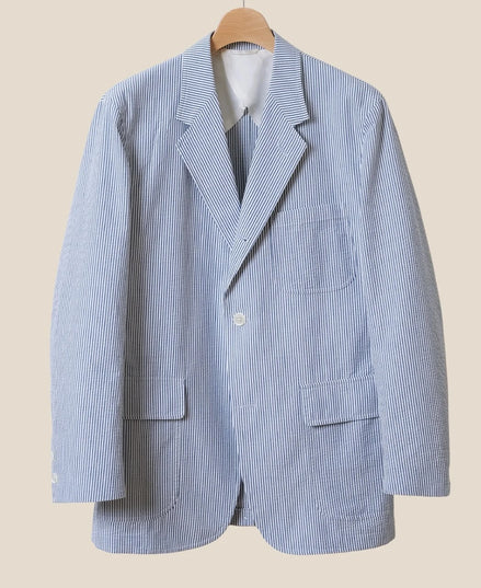 泡泡紗條紋無結構 Ivy Jacket
