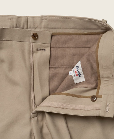 Classic Cut Ivy 高捻棉斜紋長褲 Beige
