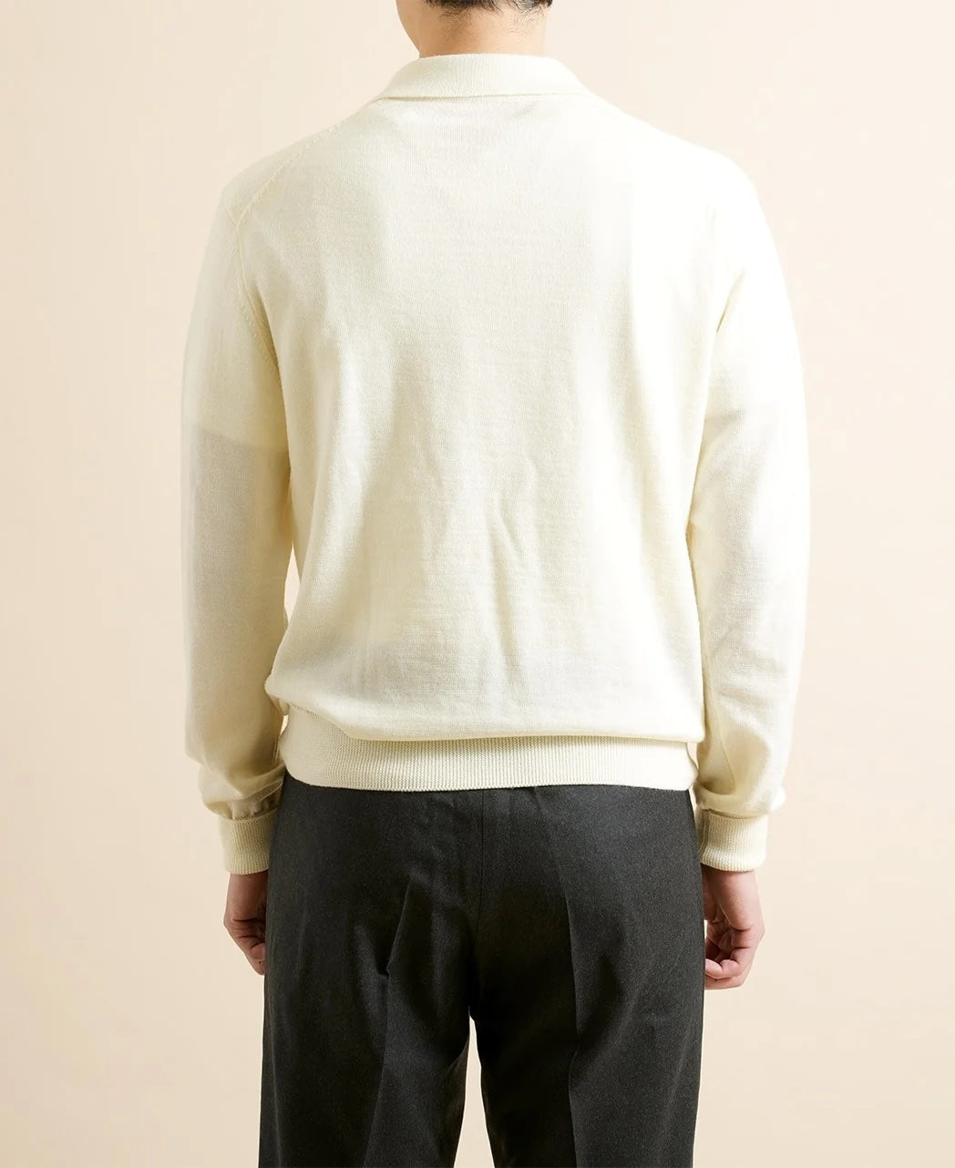 Kamakura Classics 12G 羊毛長袖 Polo White