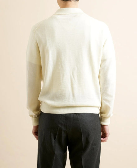 Kamakura Classics 12G 羊毛長袖 Polo White