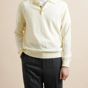 Kamakura Classics 12G 羊毛長袖 Polo White