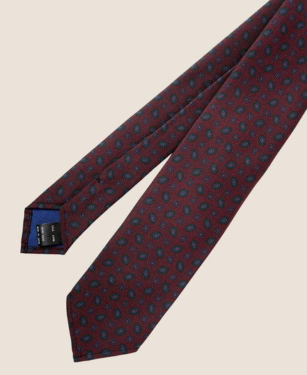 Unpitted Narrow Tie Ancient Madder Silk Red KCQS013AAO