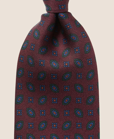 Unpitted Narrow Tie Ancient Madder Silk Red KCQS013AAO