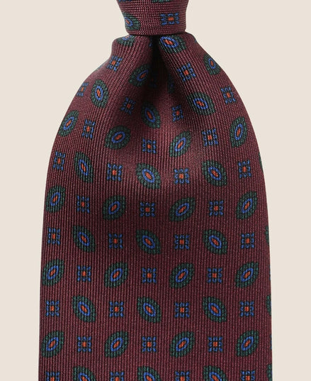Unpitted Narrow Tie Ancient Madder Silk Red KCQS013AAO