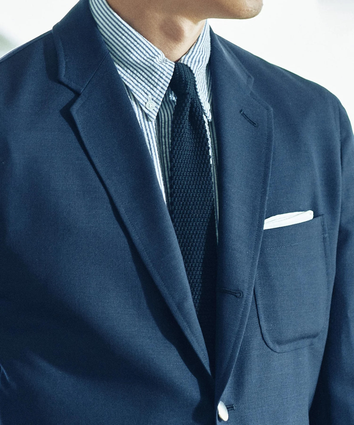 Vintage Ivy Black Knit Tie KMCL011AMS