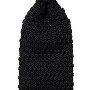 Vintage Ivy Black Knit Tie KMCL011AMS