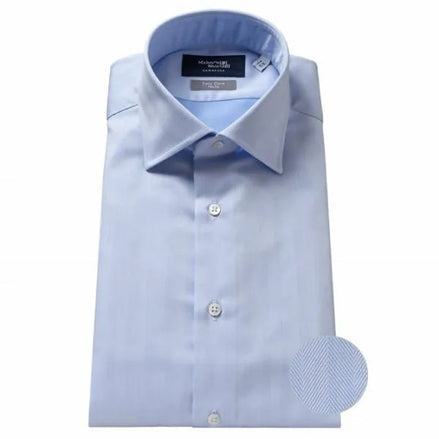Tokyo Slim Fit - 寬角領人字紋免燙襯衫