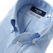 Tokyo Slim Fit - 鈕扣領精織牛津Gingham 格紋免燙襯衫