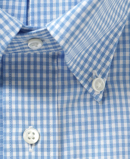 Tokyo Slim Fit - 鈕扣領精織牛津Gingham 格紋免燙襯衫