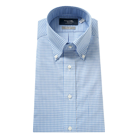 Tokyo Slim Fit - 鈕扣領精織牛津Gingham 格紋免燙襯衫