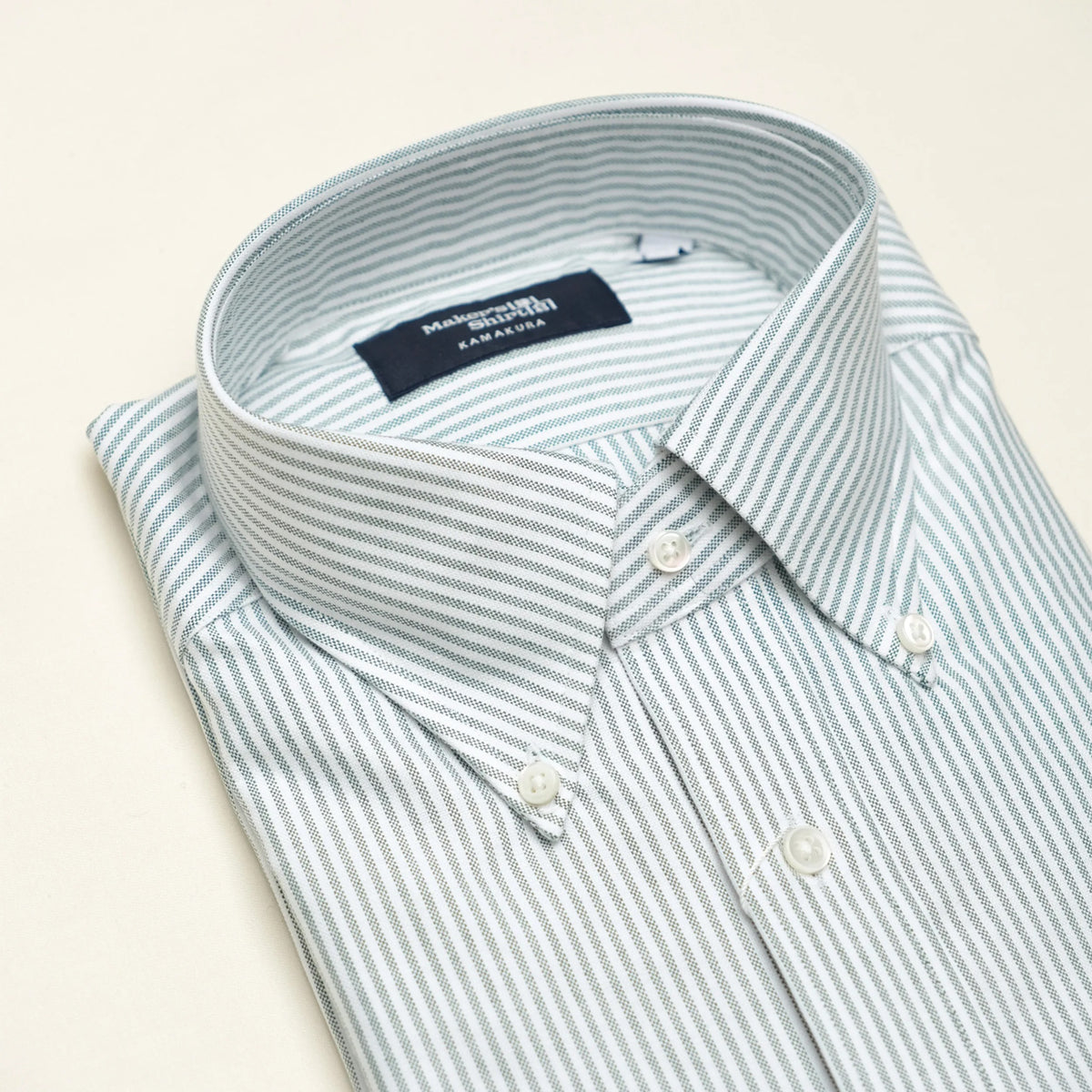 Tokyo Slim Fit - 鈕扣領牛津布條紋襯衫