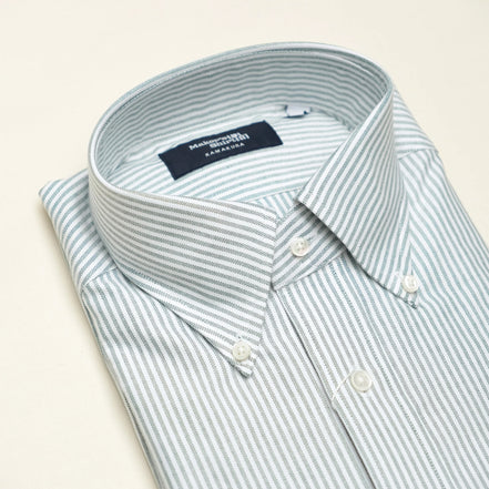 Tokyo Slim Fit - 鈕扣領牛津布條紋襯衫