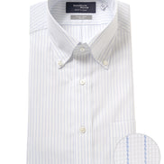 Tokyo Slim Fit - 鈕扣領 Panama Mesh 免燙條紋襯衫｜藍色