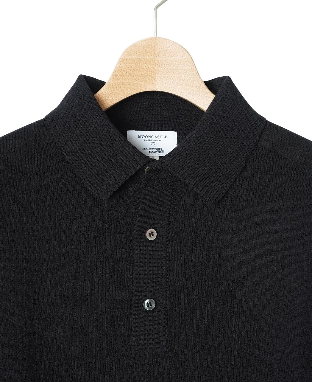 MOONCASTLE Ice Cotton 12G 針織 Polo Black