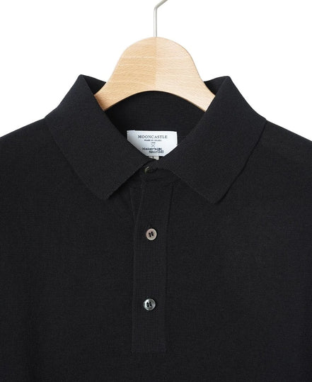 MOONCASTLE Ice Cotton 12G 針織 Polo Black