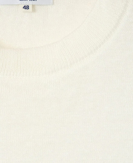 MOONCASTLE 亞麻針織 T-Shirt White